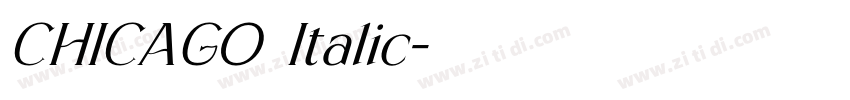 CHICAGO Italic字体转换